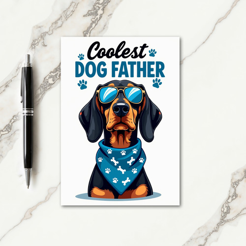 My Best Dog Father Wish Card