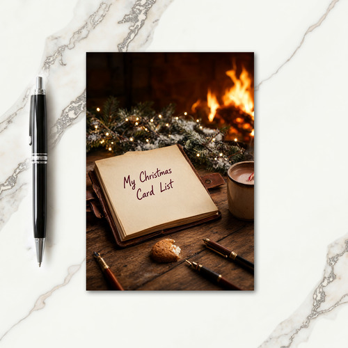 My Christmas Card List Card