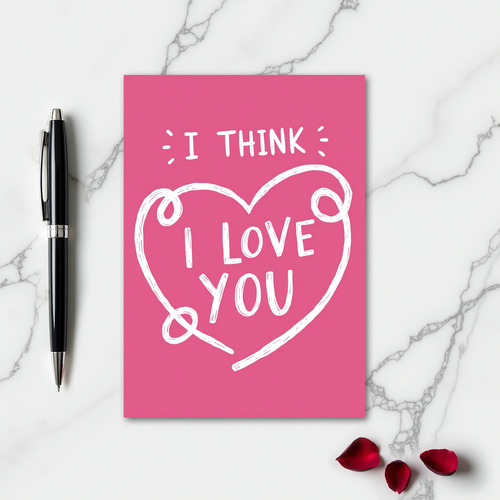 My Love I Think I Love You Card