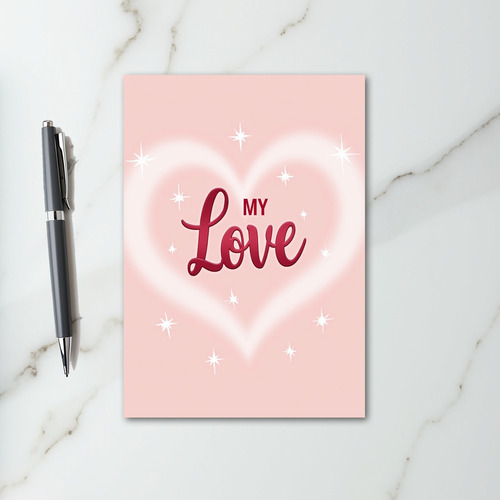 My Love Shining Heart Card