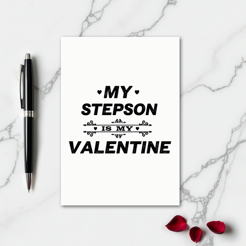 My Stepson My Valentine Card