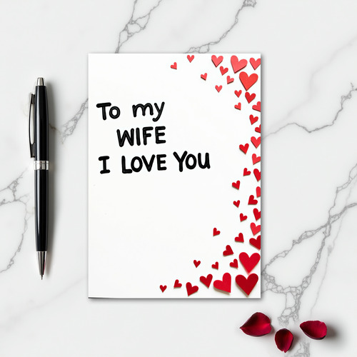 My Wife I Love You Heart Card