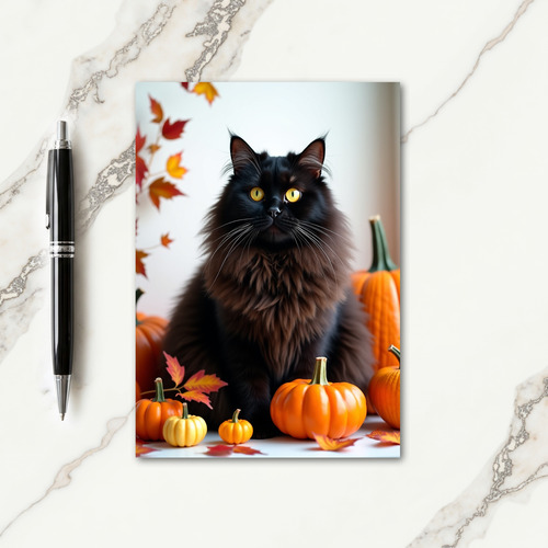 Mystic Black Cats Autumn Card