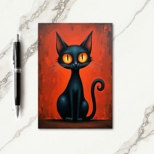 Mystic Black Cats Gaze Card