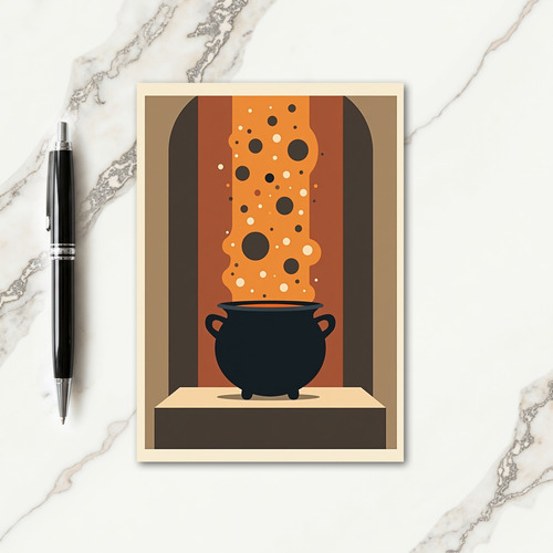Mystic Cauldron Bubbles Card