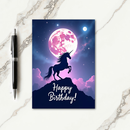 Mystical Birthday Moon Card