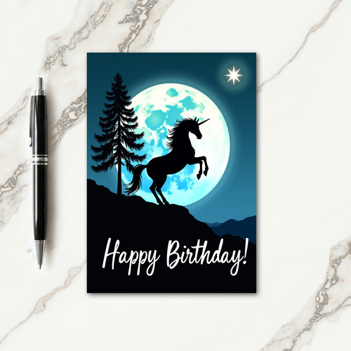 Mystical Horse Birthday Card