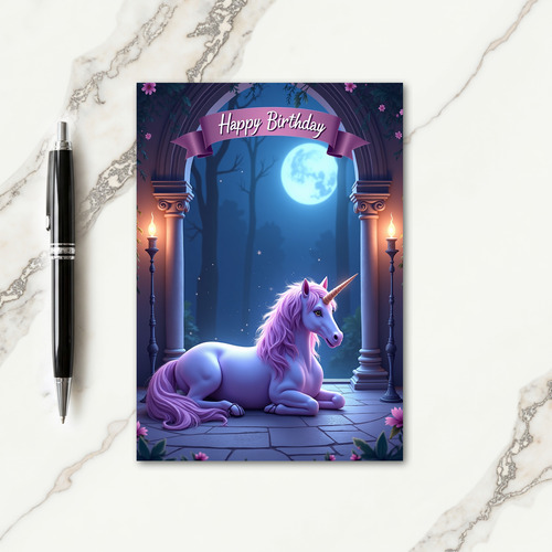 Mythical Horn Birthday Card