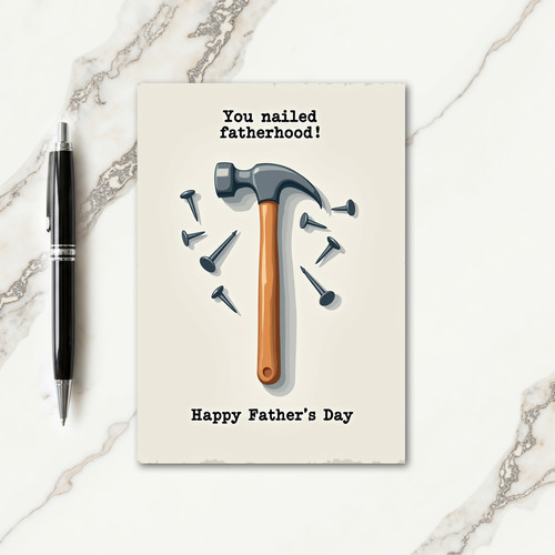 Nailed Fatherhood Tool Art Card