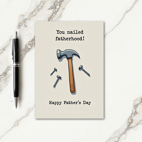 Nailed It Fathers Day Icon Card