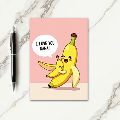 Nana I Love You Fruit Themed Card