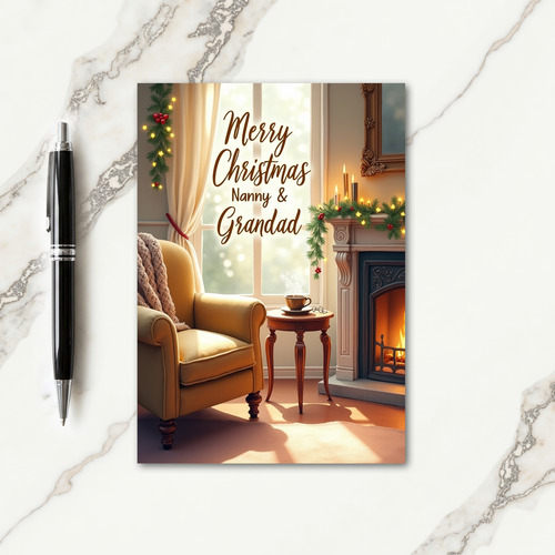 Nanny And Grandad Christmas Card
