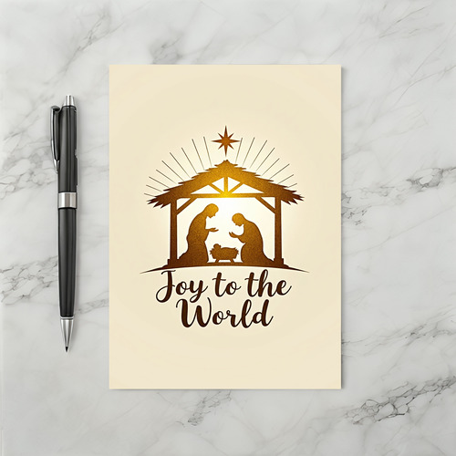 Nativity Joy to the World Card
