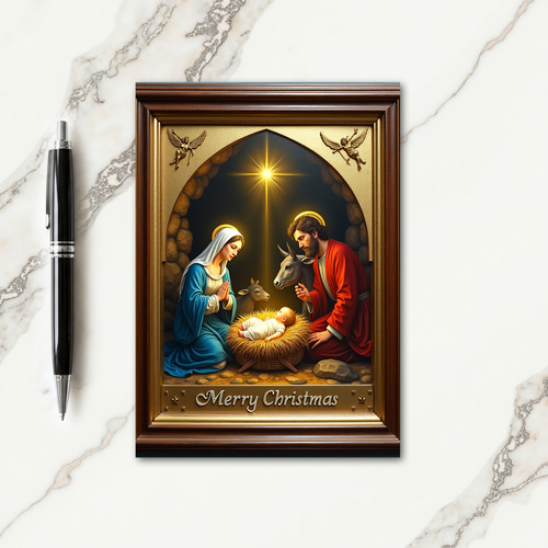 Nativity Scene Christmas Card