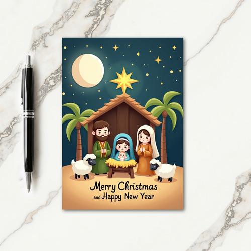 Nativity Starry Night Card