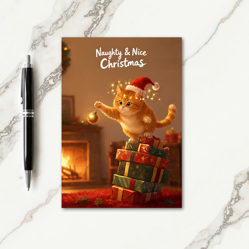 Naughty Christmas Greetings Card