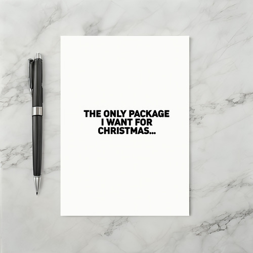 Naughty Christmas Package Card