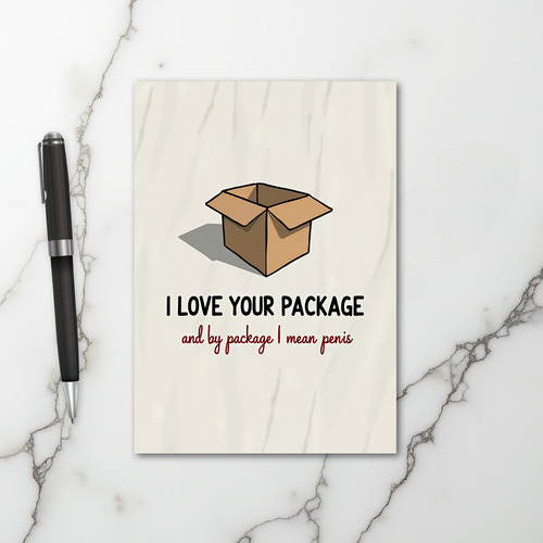 Naughty Penis Love Funny Card