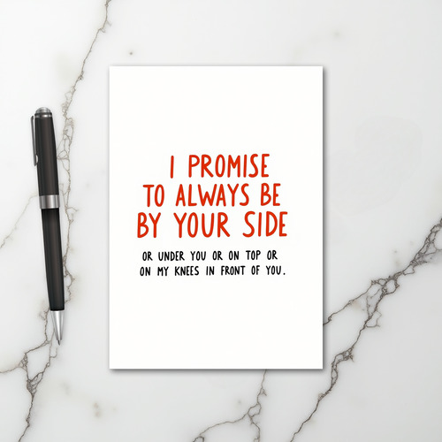 Naughty Promise Love Card
