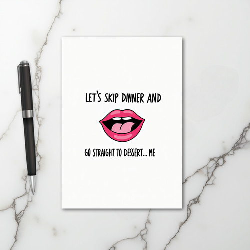 Naughty Skip Dinner Dessert Card