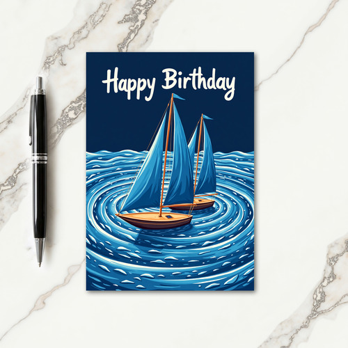 Nautical Birthday Card