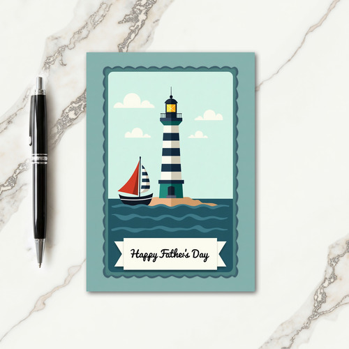 Nautical Fathers Day Beacon Card