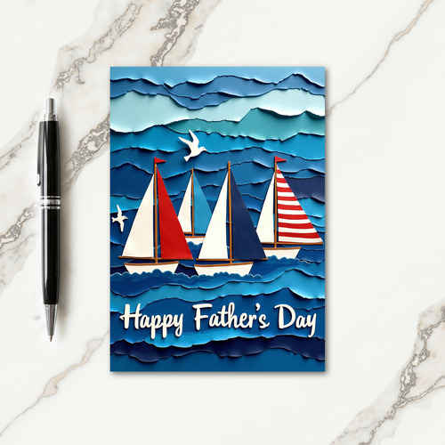 Nautical Fathers Day Scene Card