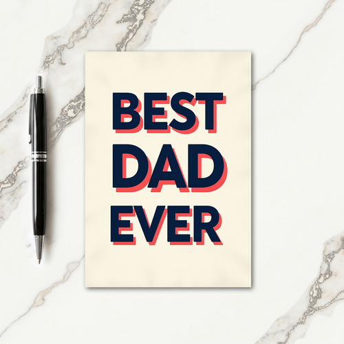 Navy Best Dad Ever Art Card
