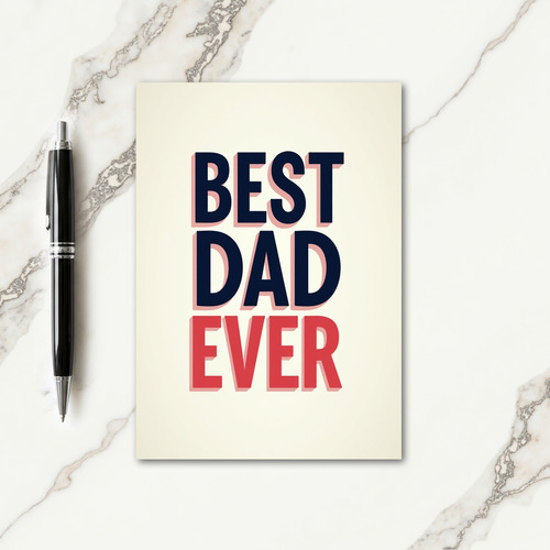 Navy Best Dad Ever Shadow Card