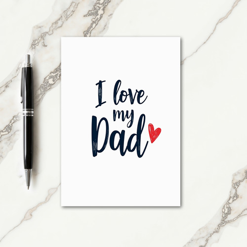 Navy Brush Fathers Day Card