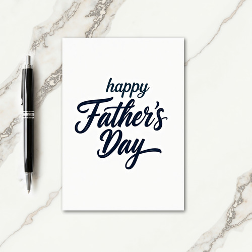 Navy Fathers Day Script Card