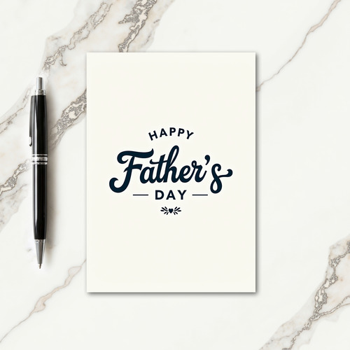 Navy Floral Fathers Day Card