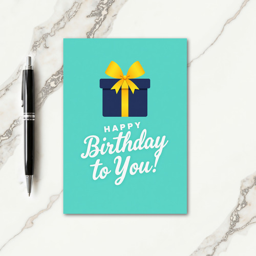 Navy Gift Birthday Card
