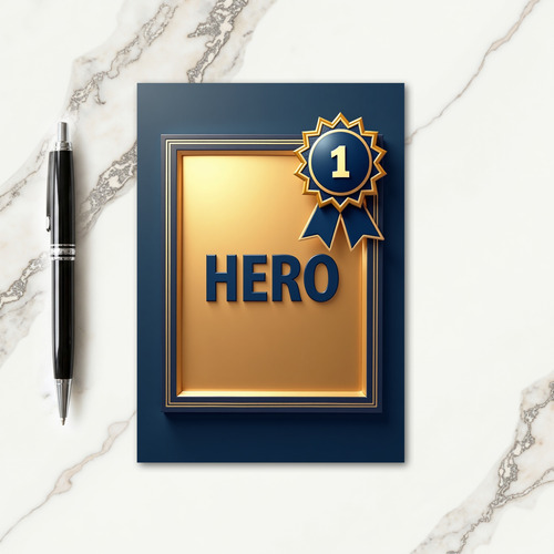 Navy Golden Hero Award Card