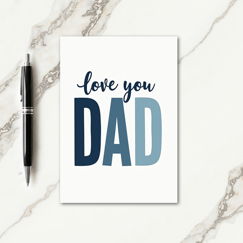 Navy Gradient Dad Father Card