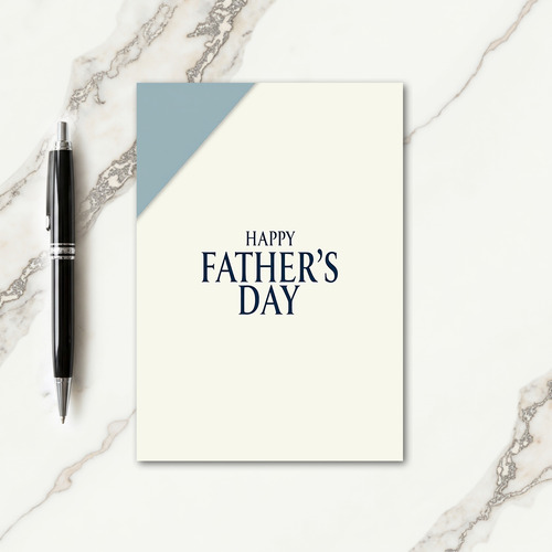 Navy Happy Fathers Day Serif Card