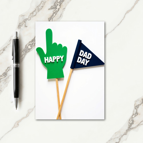 Navy Pennant Dad Day Celebration Card