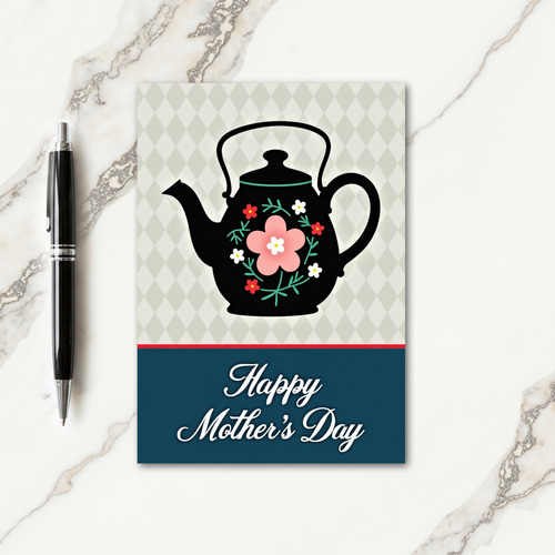Navy Script Mothers Day Card