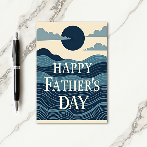 Navy Sky Fathers Day Card