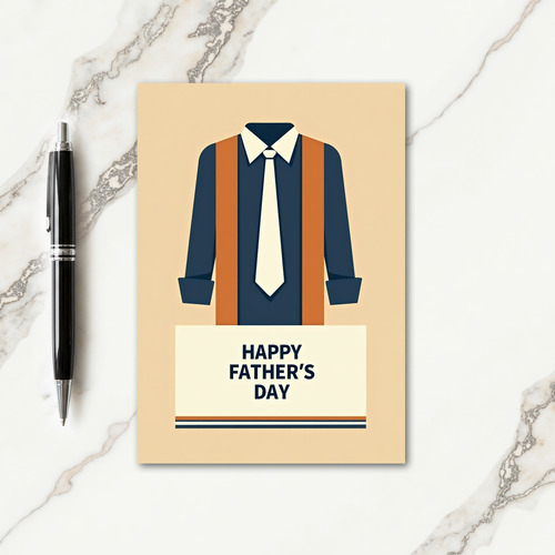 Navy Suit Fathers Day Card