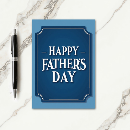 Navy Sweet Fathers Day Card