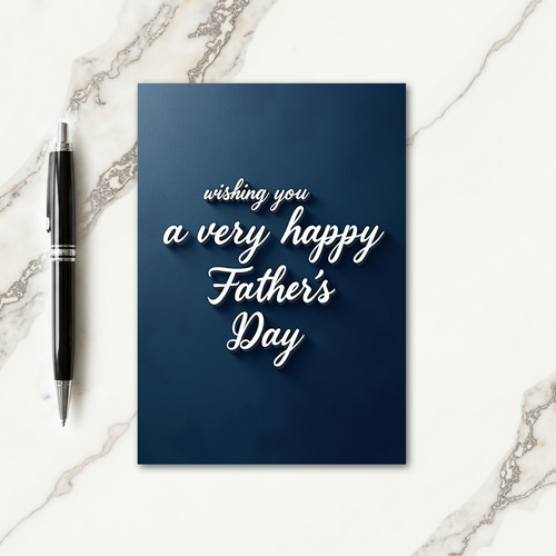 Navy Sweet Fathers Day Message Card