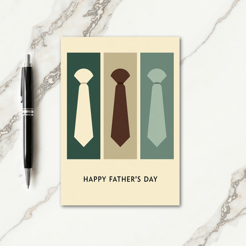 Necktie Fathers Day Art Card