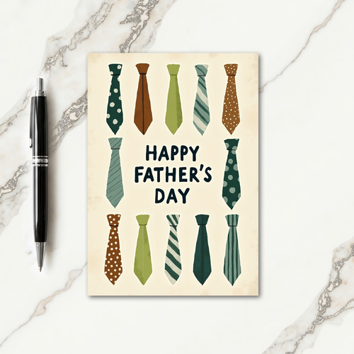 Necktie Fathers Day Message Card