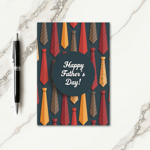 Necktie Pattern Fathers Day Card