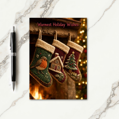 Needlepoint Stockings Card