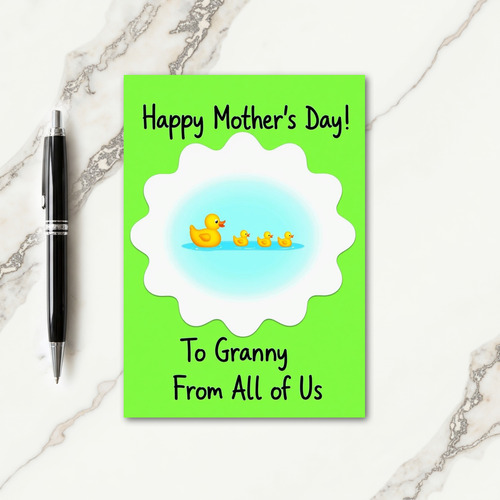 Neon Aquatic Mothers Day Card