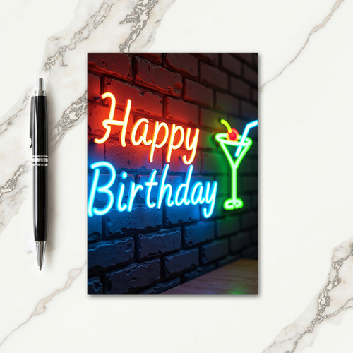 Neon Celebration Card