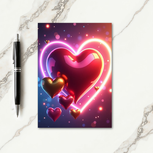 Neon Heartfelt Mothers Day Card