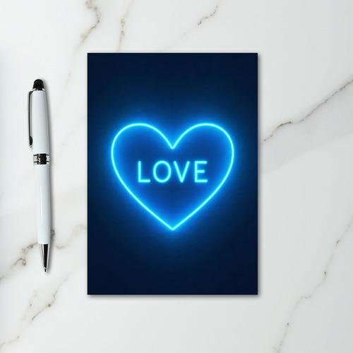 Neon Love Heart Card